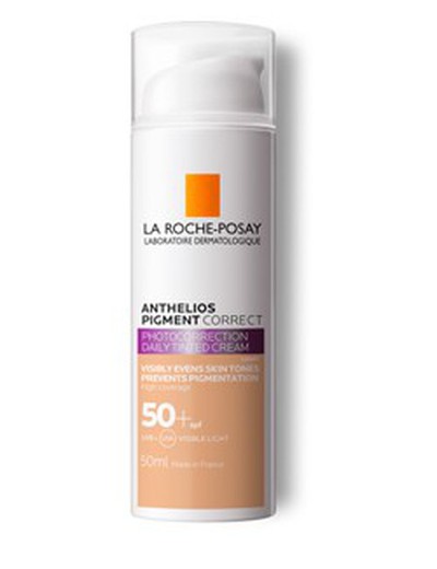Anthelios Crema diaria con color Pigment Correct SPF50+ Tono Claro