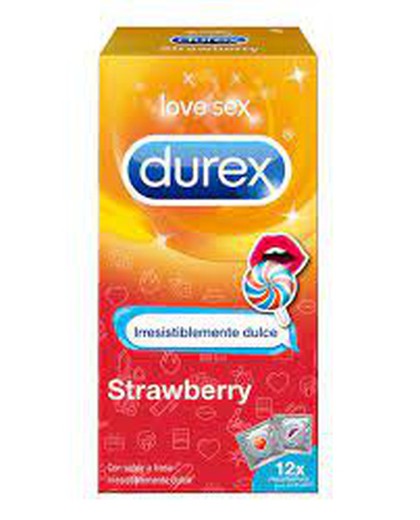 Durex Strawberry Irrisistiblemente Dulce 12 Preservativos