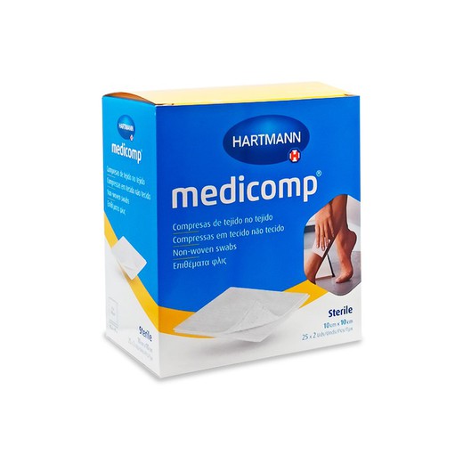 Medicomp Compresas de tejido no tejido 10cmx10cm 25x2uds