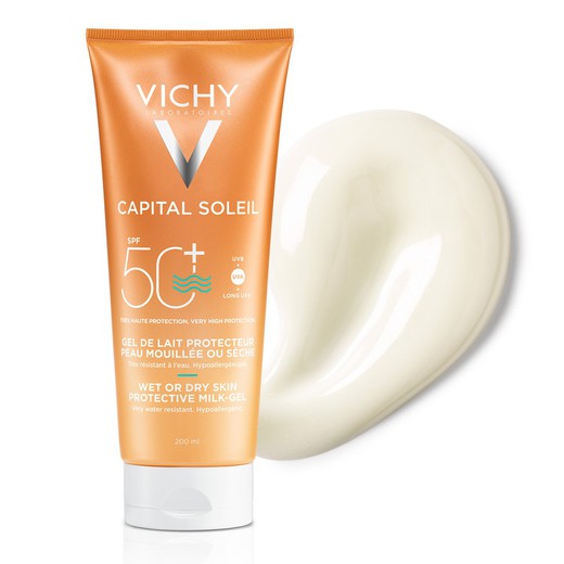 Vichy Capital Soleil Leche Gel Wet Skin SPF50