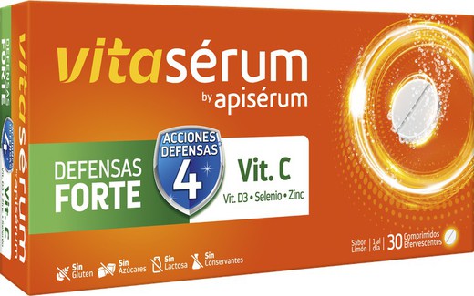 Vitaserum By Apiserum Defensas Forte 2 envases 30+15 comprimidos efervescentes