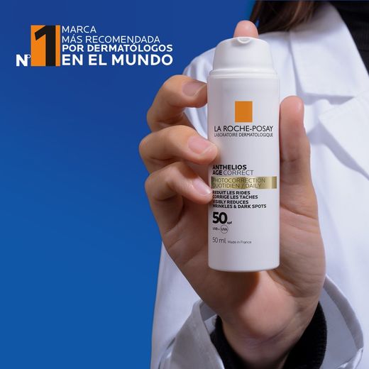 La Roche Posay Anthelios Age Correct Spf50 Gel-Crema Fotocorrección Diaria Con Ácido Hialurónico, Niacinamida Y Phe-Resorcinol