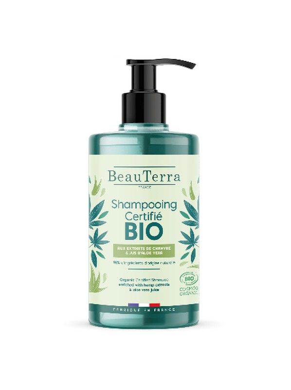 Beau Terra Champu Bio con extractos de Cañamo y Aloe Vera 750ml
