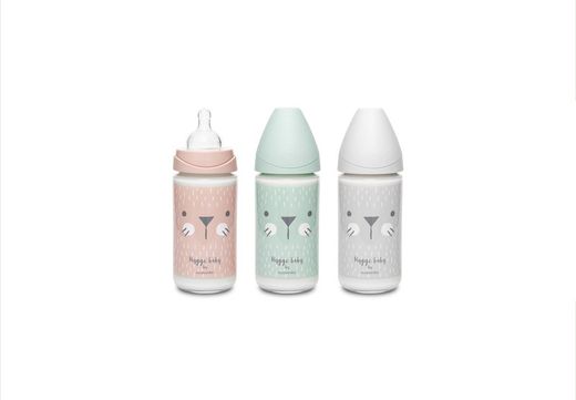 Biberón Vidrio 240ml Tetina 3 Pos. Silicona