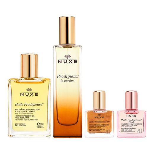 Nuxe Cofre Prodigieux® Fragancia Mítica (Prodigieux® le parfum 50ml + Huile Prodigieuse® 30ml + Huile Prodigieuse® Florale 10ml + Huile Prodigieuse® Or 10ml)