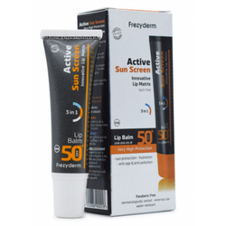 Crema de labios  Frezyderm  con crema de sol 50+SPF