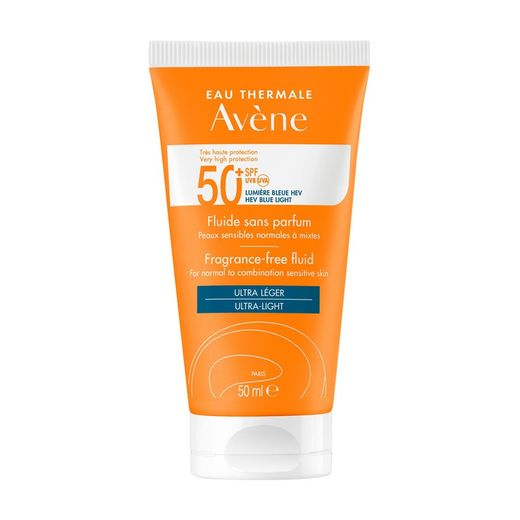 Eau Thermale Avène Fluido Solar Facial Sin Perfume Spf 50+ 50 Ml