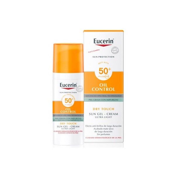 Eucerin Sun Protection 50+ Gel Creme Rostro Oil Control 1 Envase 50 ml
