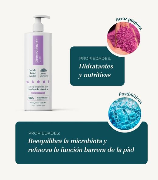 Green Cornerss Gel de Baño de  Arroz Purpura 400ml