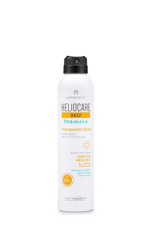 HELIOCARE 360 PEDIATRICS TRANSPARENT SPRAY SPF50+ 200ML corporal