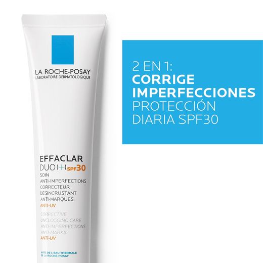 La Roche-Posay Effaclar Duo (+) Tratamiento Anti-imperfecciones y Marcas con Protección spf30 40 ml