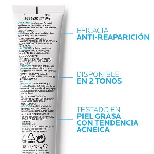 La Roche-Posay Effaclar Duo (+) Tratamiento Anti-imperfecciones y Marcas con Color 40 ml