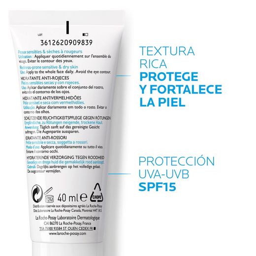 La Roche Posay Rosaliac UV Rica cuidado dermatológico hidratante anti-rojeces