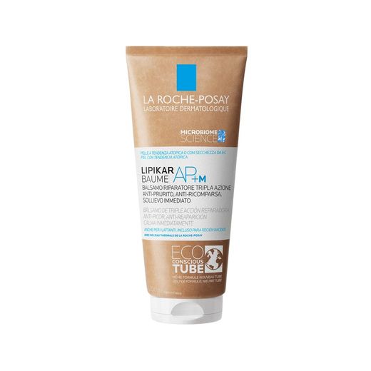 Lipikar Baume AP+M Carton Tube Bálsamo hidratante corporal calmante, anti-picor, anti-reaparición para pieles atópicas.