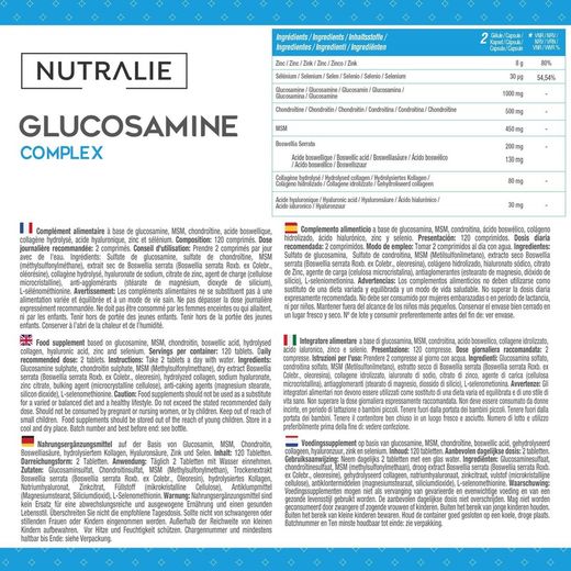 Nutralie Glucosamina Complex MSM+CHONDROITIN 120 Comprimidos