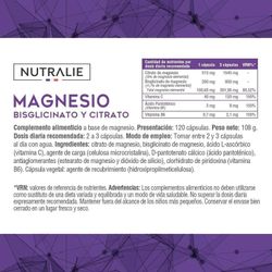 Nutralie Magnesio Complex 120 Cápsulas