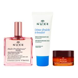 Nuxe Cofre Navidad Icónicos Floral (Huile Prodigieuse Florale 50ml + Rêve de Miel Bálsamo Labios 15gr + Crème Fraîche 30ml)