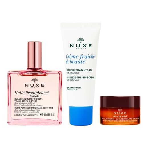 Nuxe Cofre Navidad Icónicos Floral (Huile Prodigieuse Florale 50ml + Rêve de Miel Bálsamo Labios 15gr + Crème Fraîche 30ml)