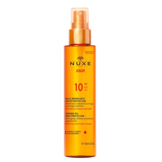 Nuxe Sun Aceite Bronceador Rostro y Cuerpo protección baja SPF10 150ml