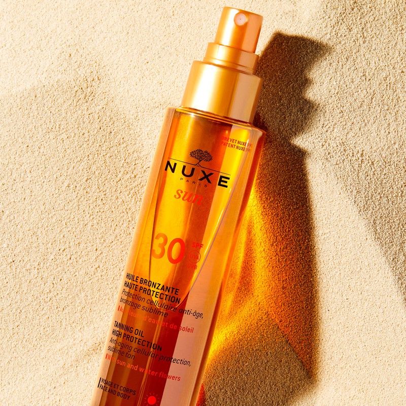 Nuxe Sun Aceite Bronceador Gold Para Rostro Y Cuerpo Spf 30