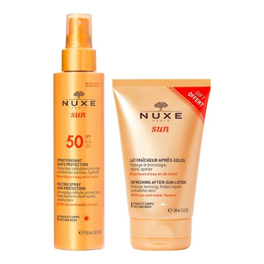 Spray Fundente Rostro y Cuerpo SPF 50 NUXE Sun+ Leche Refrescante After Sun 100ml DE REGALO